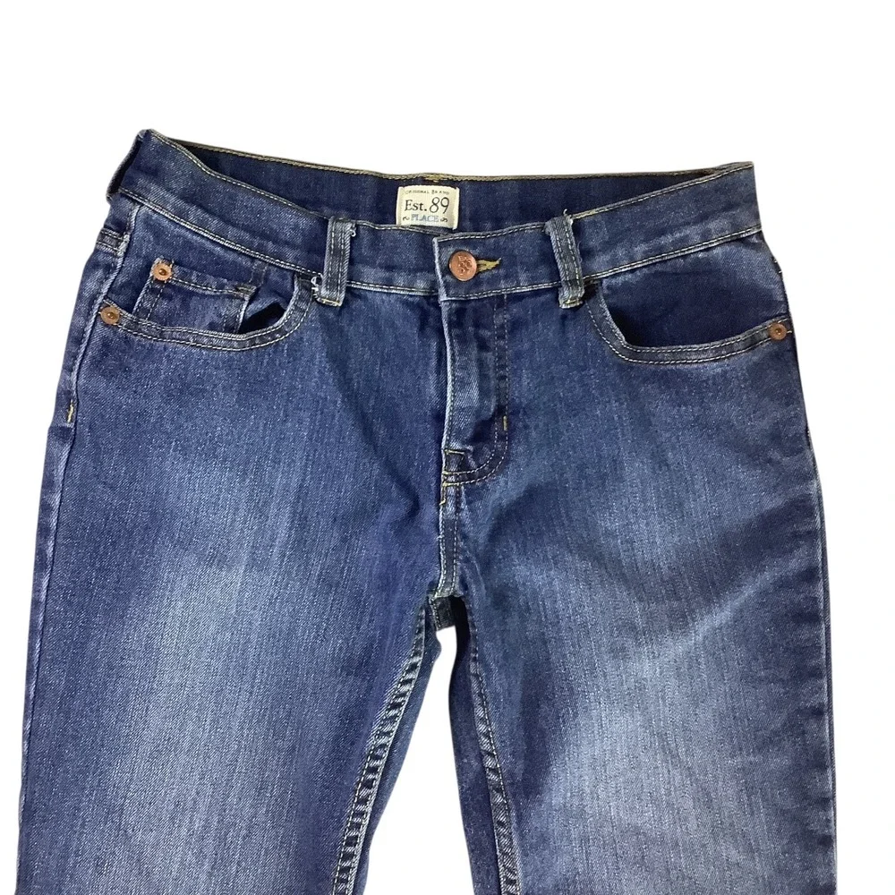 Est 89 Place Girls Bootcut Stretch Denim Jeans Blue Size 14 5 Pocket Style‎